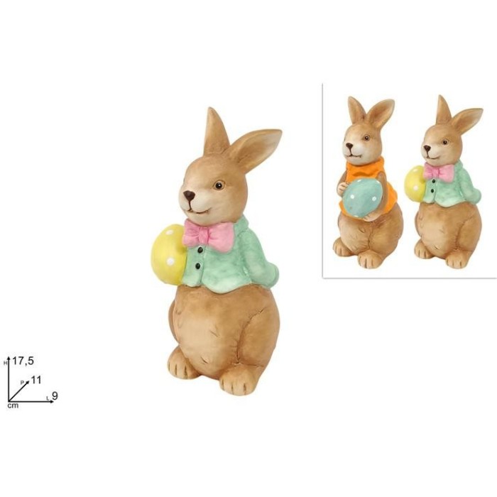 CONIGLIO 17,5 CM C UOVA 2 ASS.